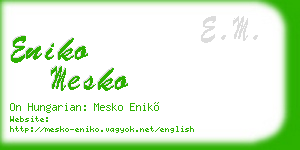 eniko mesko business card